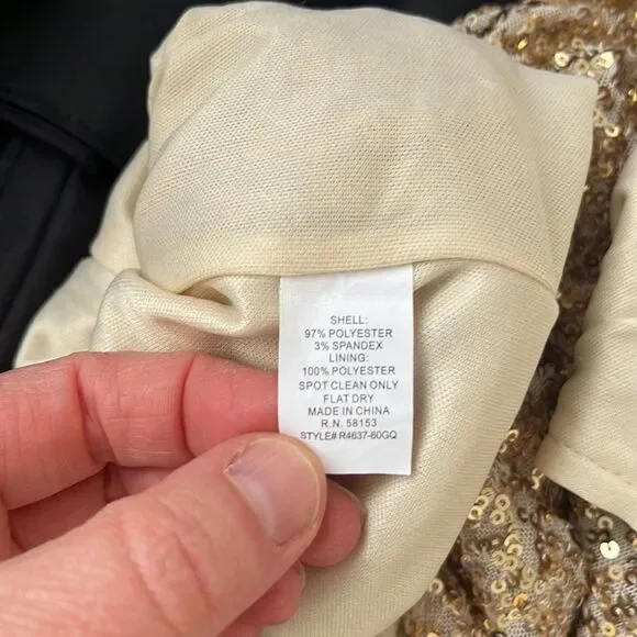 Raga Jumpsuit Womens XS Gold‎ Sequin Spaghetti Strap - Picture 14 of 14